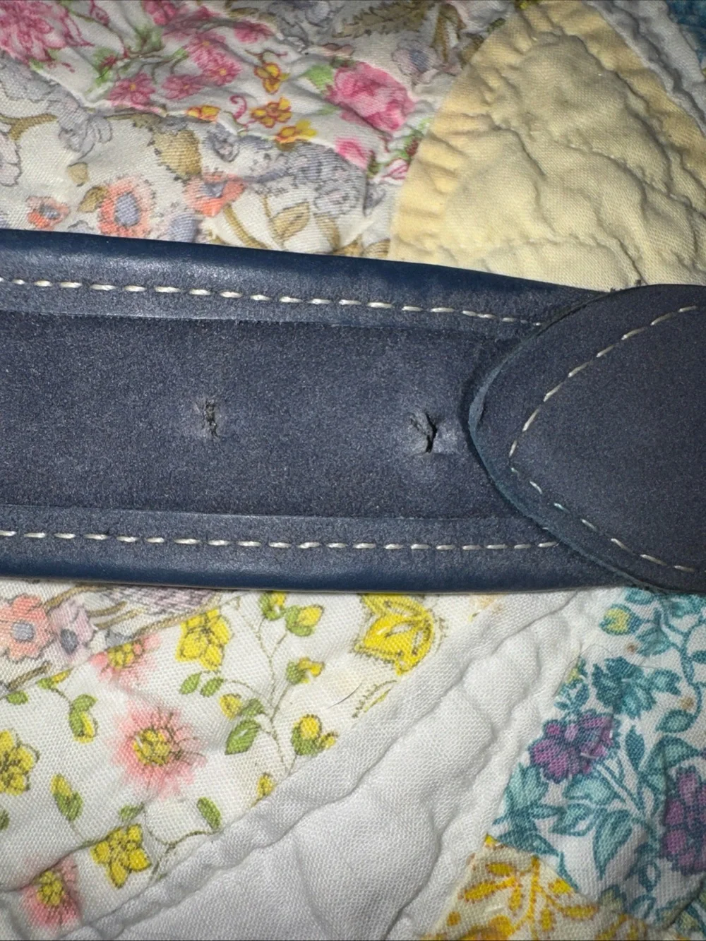 VTG Colorful Guatemalan Hand Woven & Leather Boho Belt 40-43”